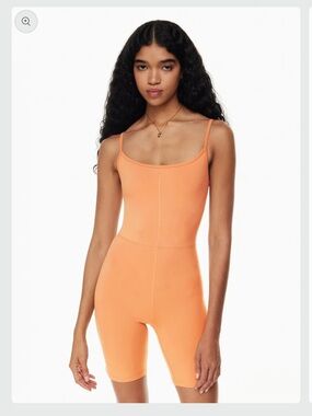 Aritzia Wilfred Free Divinity 7" Light Orange Romper Large